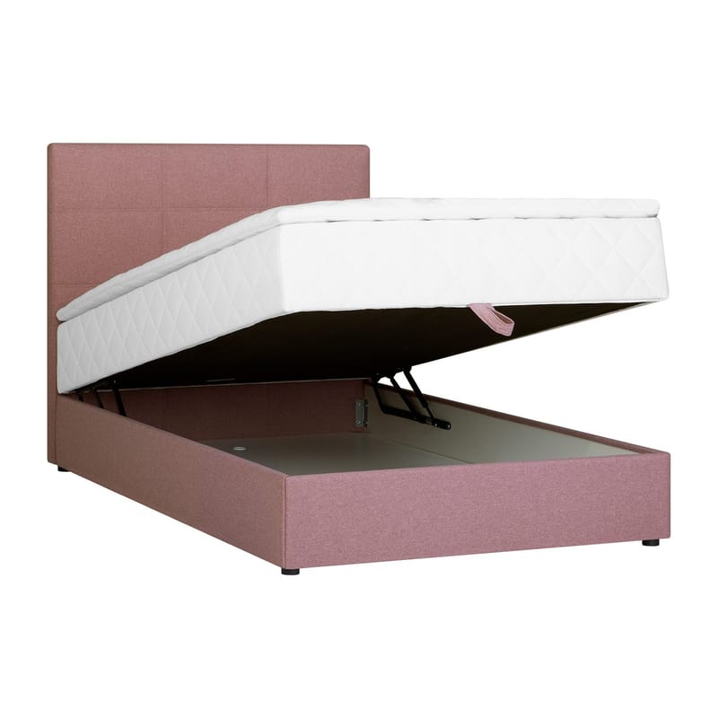 Kontinentalseng Kalen med madrass 120x200 cm - rosa - Møbler - Senger - Enkeltsenger