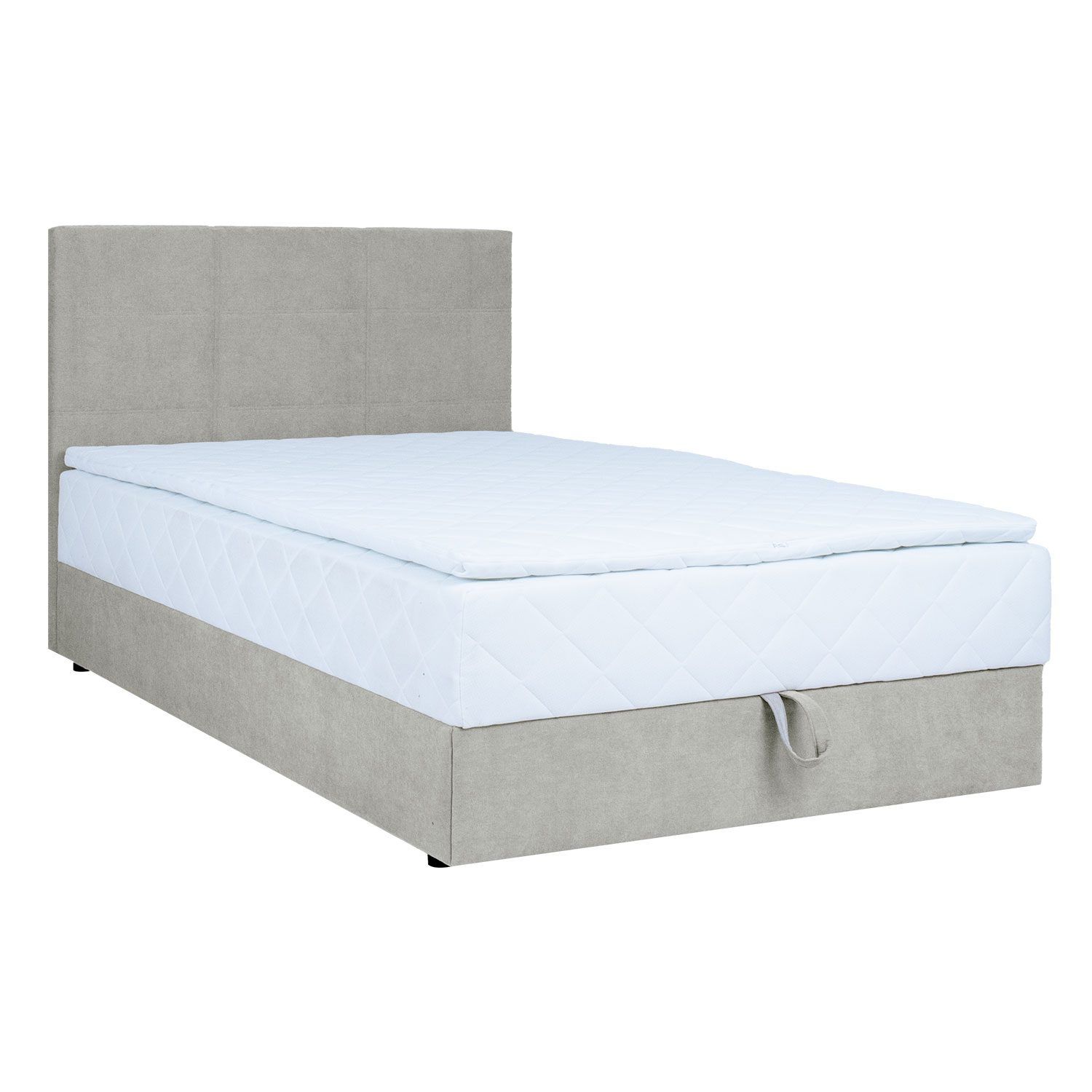 Kontinentalseng Kalen med madrass 140x200 cm - mørk beige