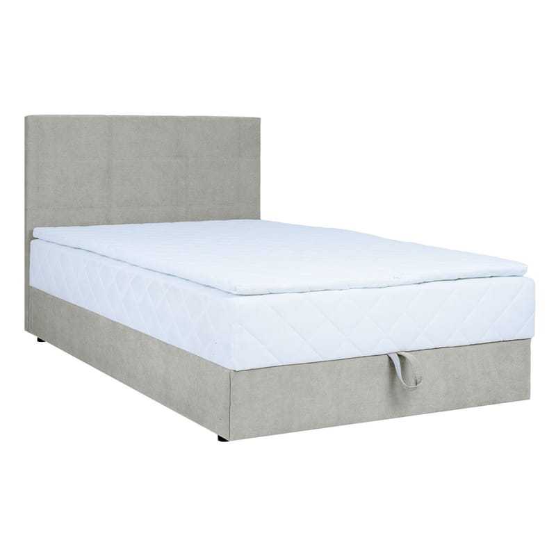 Kontinentalseng Kalen med madrass 140x200 cm, mørk beige