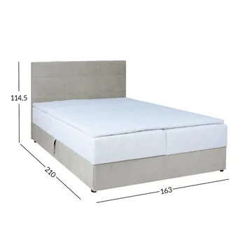 Kontinentalseng Kalen med madrass 160x200 cm - Mørk beige - Møbler - Senger - Kontinentalsenger