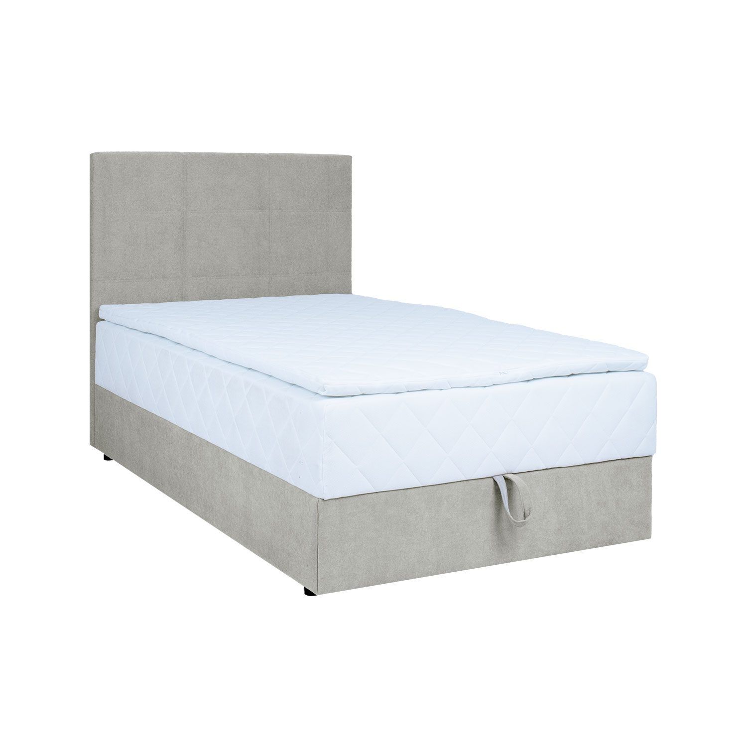Kontinentalseng Kalen med madrass 90x200 cm - mørk beige