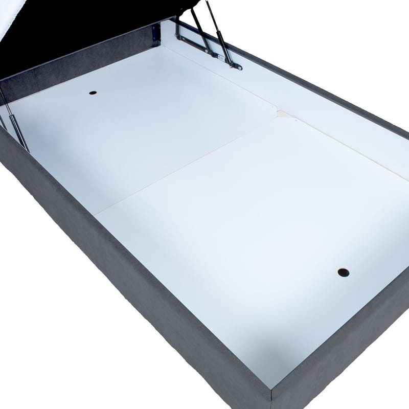 Kontinentalseng Kalen med madrass 90x200 cm - Mørkegrå - Møbler - Senger - Enkeltsenger