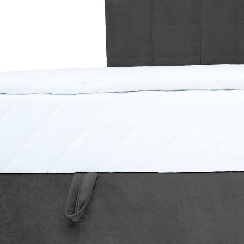 Kontinentalseng Kalen med madrass 90x200 cm - Mørkegrå - Møbler - Senger - Enkeltsenger