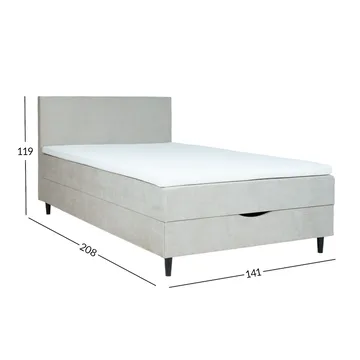 Kontinentalseng Odviks 140x200 cm - mørk beige - Møbler - Senger - Enkeltsenger