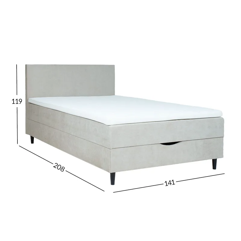 Kontinentalseng Odviks 140x200 cm - mørk beige - Møbler - Senger - Enkeltsenger
