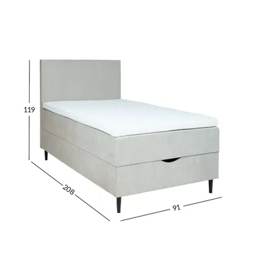 Kontinentalseng Odviks 90x200 cm - Mørk beige - Møbler - Senger - Enkeltsenger