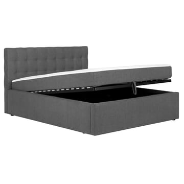 Kontinentalseng Olsvik 160x200 cm med madrass - Grå - Møbler - Senger - Kontinentalsenger