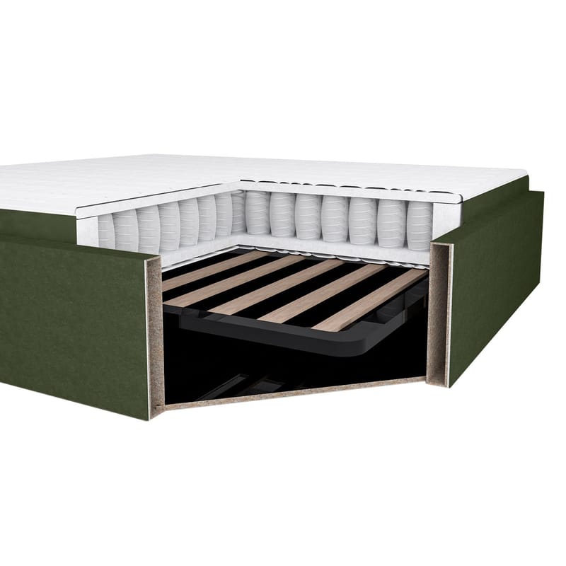 Kontinentalseng Olsvik 160x200 cm med madrass - grønn - Møbler - Senger - Kontinentalsenger