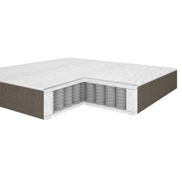Kontinentalseng Olsvik 160x200 cm med madrass - Mørk beige - Møbler - Senger - Kontinentalsenger