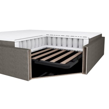 Kontinentalseng Olsvik 160x200 cm med madrass - Mørk beige - Møbler - Senger - Kontinentalsenger