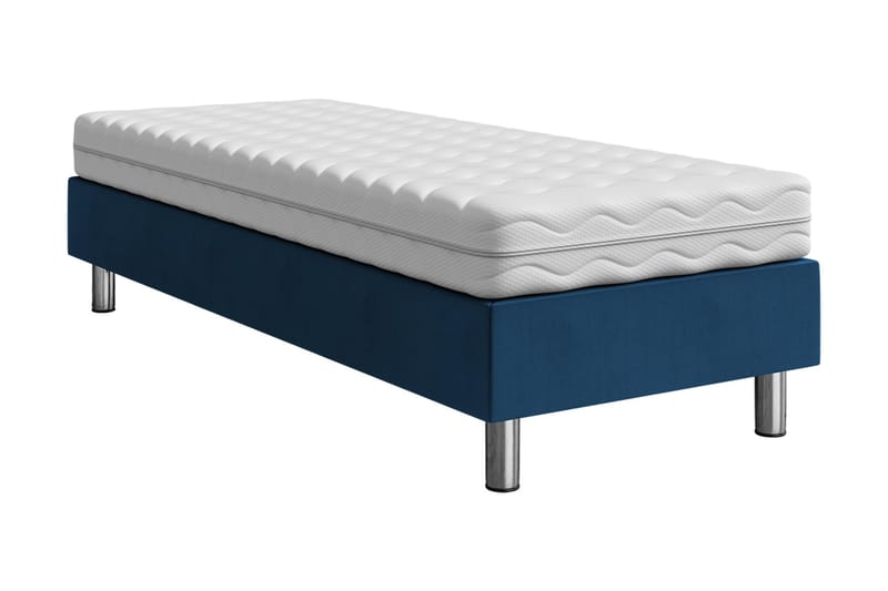 Adeliza kontinentalseng 90x200 cm - Blå - Komplett sengepakke - Kontinentalsenger