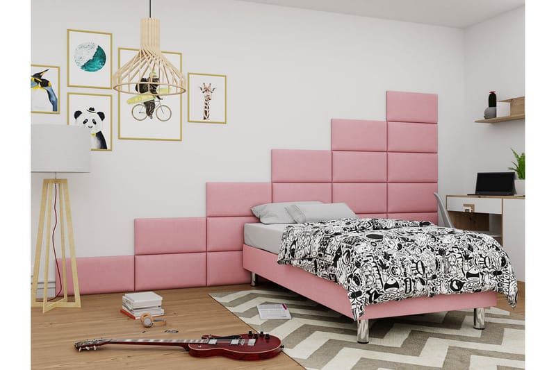 Adeliza kontinentalseng 90x200 cm - Rosa - Møbler - Senger - Kontinentalsenger