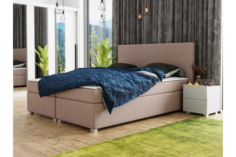 Albettone Kontinentalseng 180x200 cm - Rosa|Beige - Møbler - Senger - Kontinentalsenger