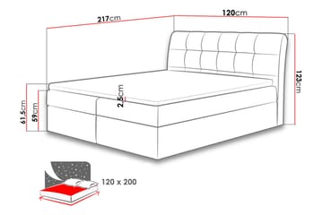 Alvik kontinentalseng 120x200 - Beige - Møbler - Senger - Kontinentalsenger
