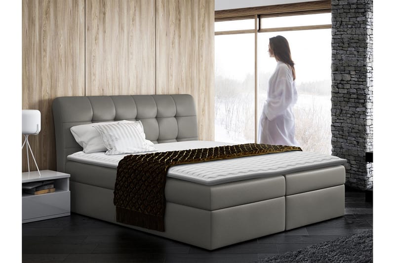 Alvik kontinentalseng 180x200 - Grå - Møbler - Senger - Kontinentalsenger