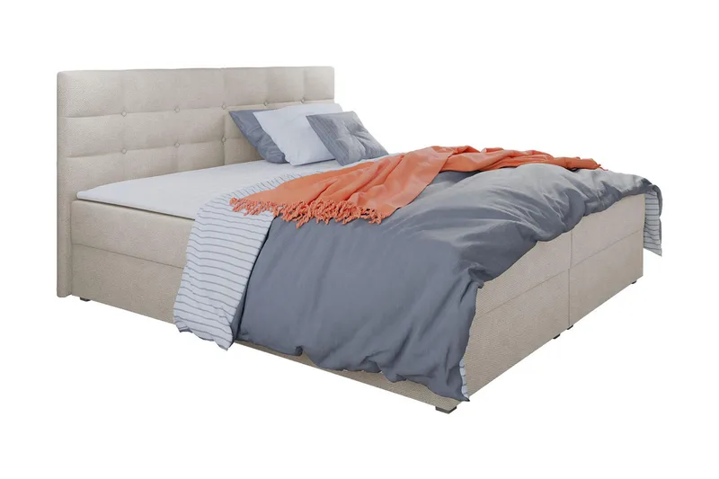 Alvito Kontinentalseng 140x200 cm med Sengegavl, Beige