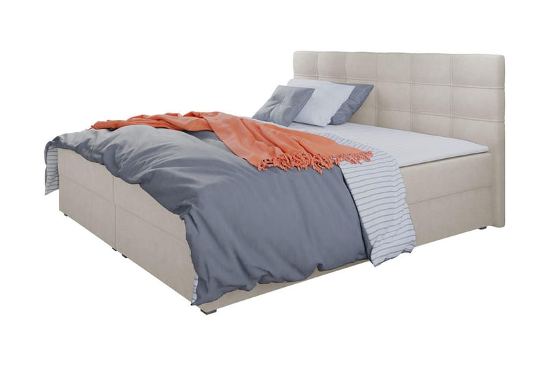 Alvito Kontinentalseng 180x200 cm med Sengegavl - Beige - Møbler - Senger - Kontinentalsenger