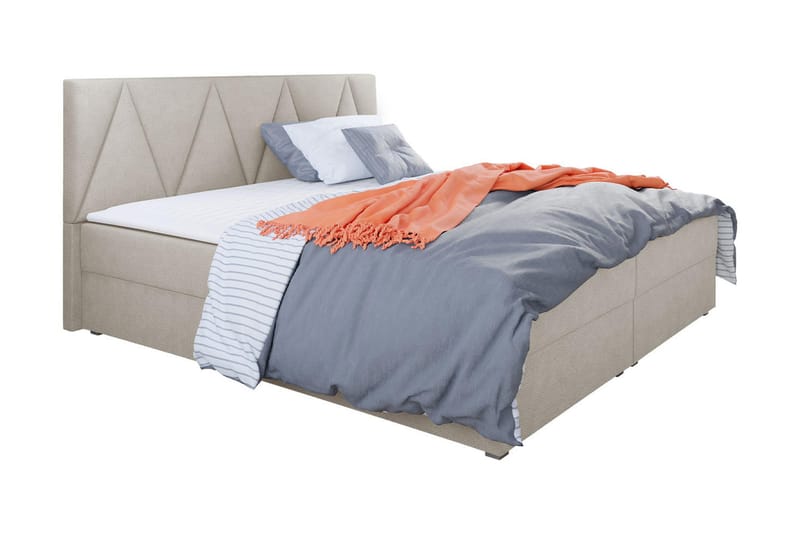 Alvito Kontinentalseng 180x200 cm med Sengegavl, Beige