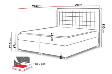 Asti Sengepakke 120x200 cm - Svart - Møbler - Senger - Kontinentalsenger