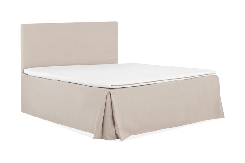Ava Kontinentalseng 160x200 Uten gavl - Beige - Møbler - Senger - Kontinentalsenger