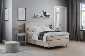 Belda Kontinentalseng 140x200 Medium - Beige - Møbler - Senger - Kontinentalsenger