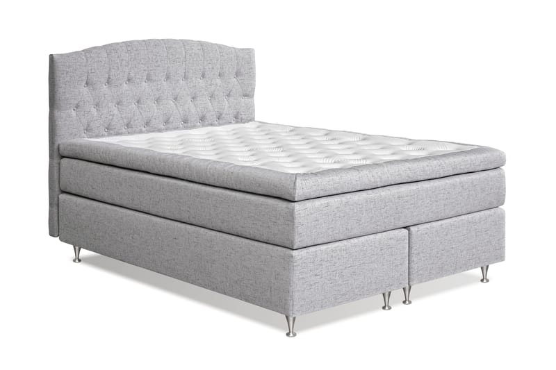 Belda Kontinentalseng 160x200 Fast/Medium - Lysegrå - Møbler - Senger - Kontinentalsenger