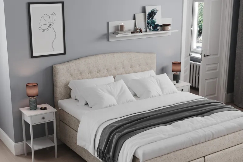 Belda Kontinentalseng 180x200 Fast - Beige - Møbler - Senger - Kontinentalsenger