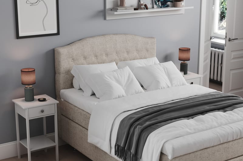 Belda Sengepakke 140x200 Fast - Beige - Møbler - Senger - Komplett sengepakke