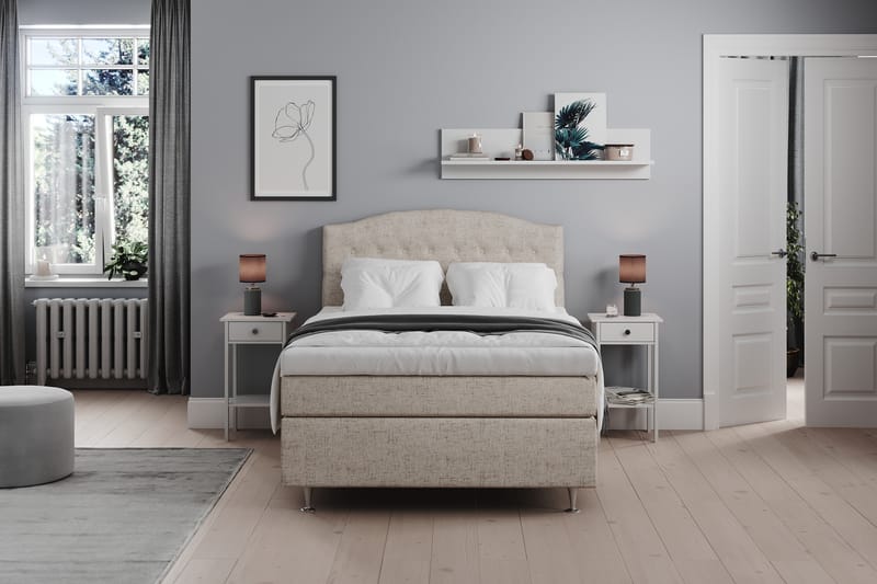 Belda Sengepakke 140x200 Fast - Beige - Møbler - Senger - Komplett sengepakke
