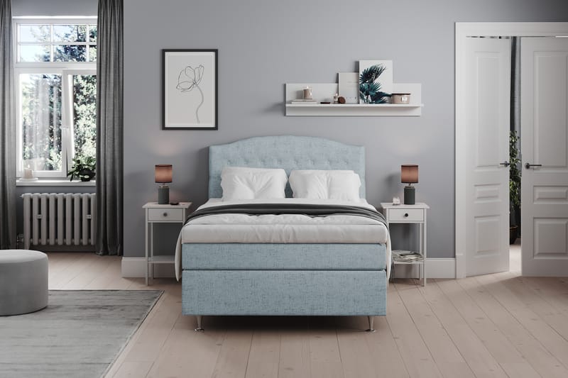 Belda Sengepakke 140x200 Fast - Lyseblå - Møbler - Senger - Komplett sengepakke