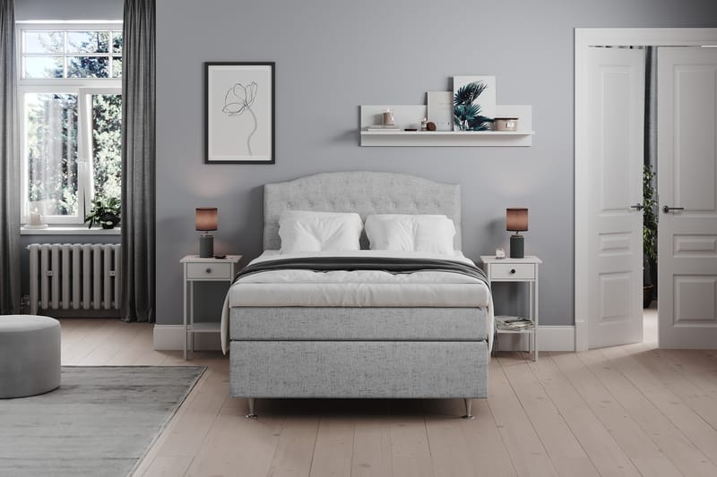 Belda Sengepakke 140x200 Fast - Lysegrå - Møbler - Senger - Komplett sengepakke