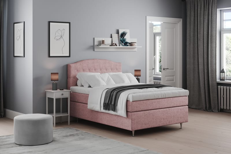 Belda Sengepakke 140x200 Fast - Rosa - Møbler - Senger - Komplett sengepakke
