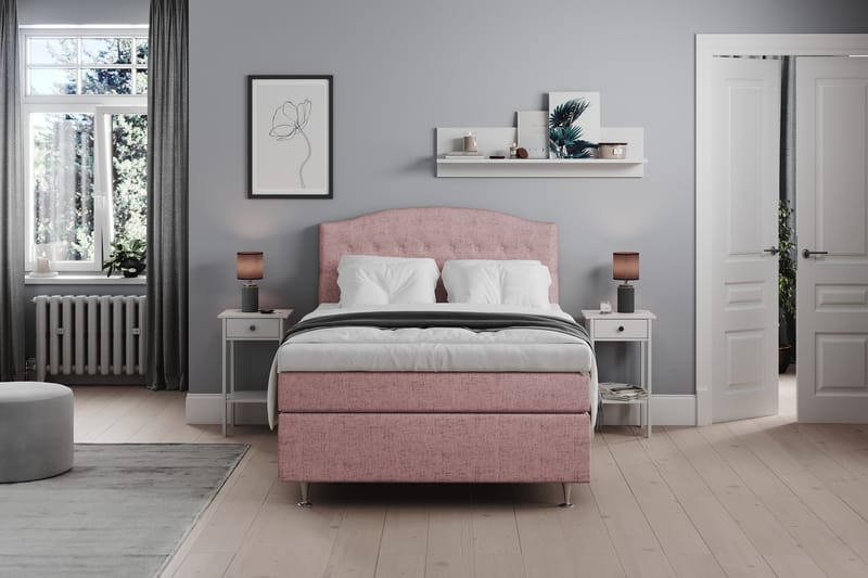 Belda Sengepakke 140x200 Fast - Rosa - Møbler - Senger - Komplett sengepakke