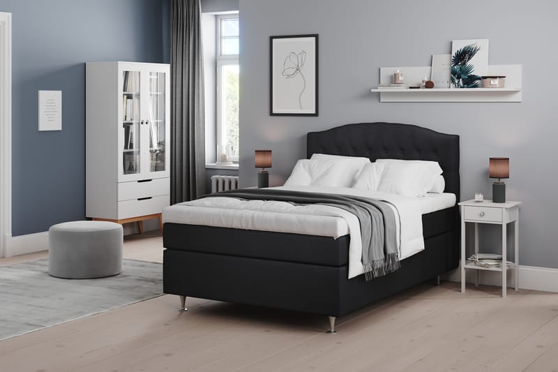 Belda Sengepakke 140x200 Fast - Svart - Møbler - Senger - Komplett sengepakke