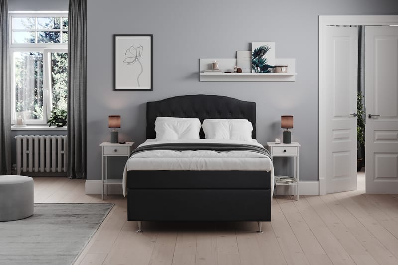 Belda Sengepakke 140x200 Fast - Svart - Møbler - Senger - Komplett sengepakke