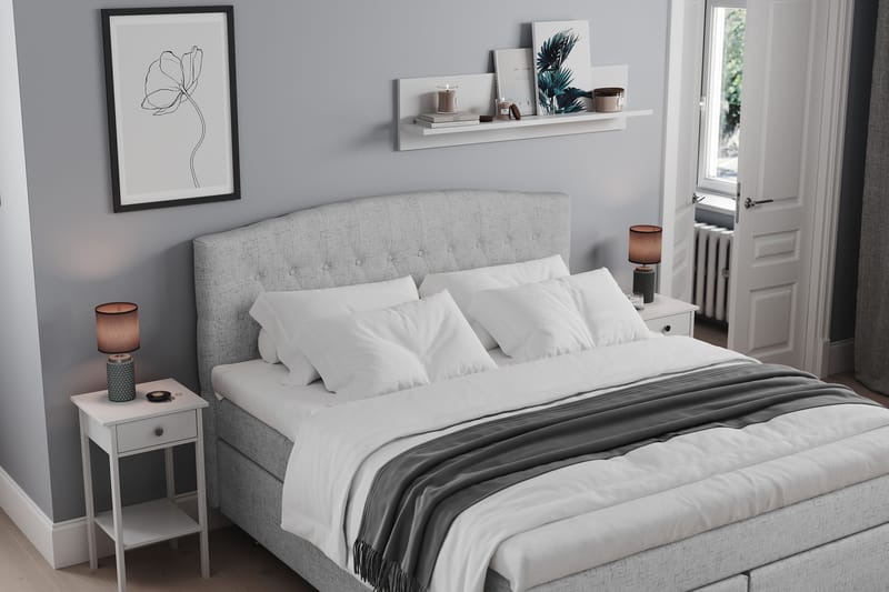 Belda Sengepakke 160x200 Fast - Lysegrå - Møbler - Senger - Komplett sengepakke