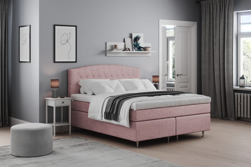 Belda Sengepakke 160x200 Fast - Rosa - Møbler - Senger - Komplett sengepakke