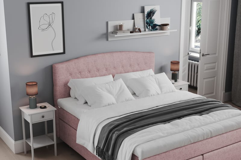 Belda Sengepakke 160x200 Fast - Rosa - Møbler - Senger - Komplett sengepakke