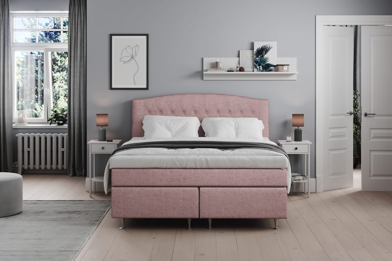 Belda Sengepakke 160x200 Fast - Rosa - Møbler - Senger - Komplett sengepakke