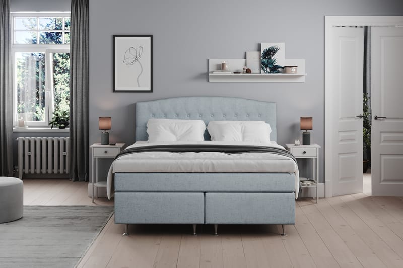 Belda Sengepakke 160x200 Medium - Lyseblå - Møbler - Senger - Komplett sengepakke