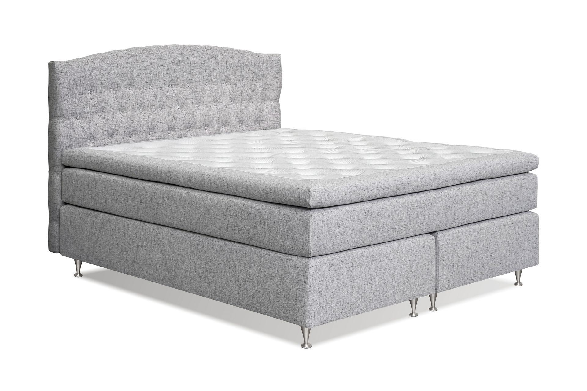 Belda Sengepakke 160x200 Medium - Lysegrå - Møbler - Senger - Komplett sengepakke