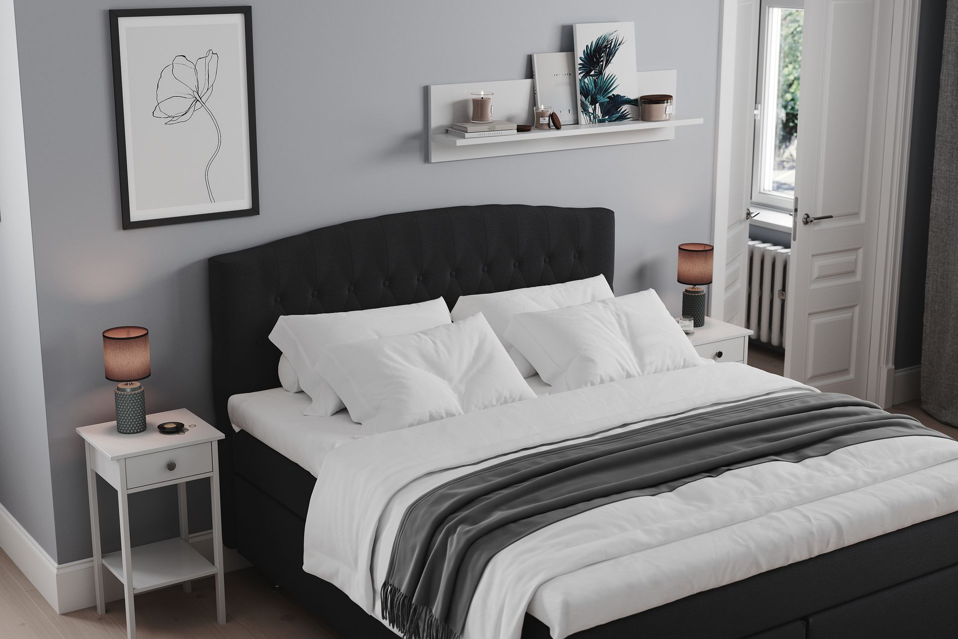 Belda Sengepakke 160x200 Medium - Svart - Møbler - Senger - Komplett sengepakke