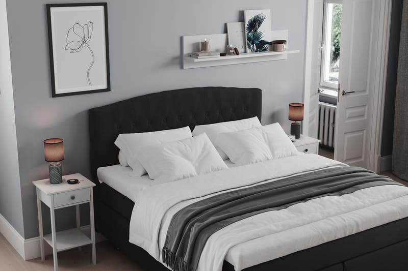 Belda Sengepakke 160x200 Medium - Svart - Møbler - Senger - Komplett sengepakke