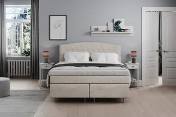 Belda Sengepakke 180x200 Fast/Medium - Beige - Møbler - Senger - Kontinentalsenger