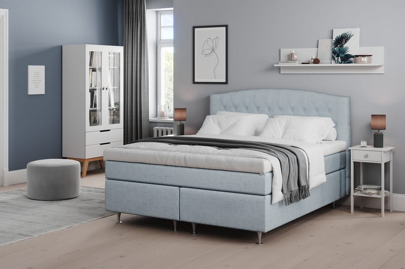 Belda Sengepakke 180x200 Fast/Medium - Lyseblå - Møbler - Senger - Komplett sengepakke