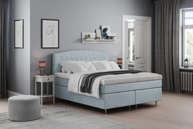 Belda Sengepakke 180x200 Fast/Medium - Lyseblå - Møbler - Senger - Komplett sengepakke