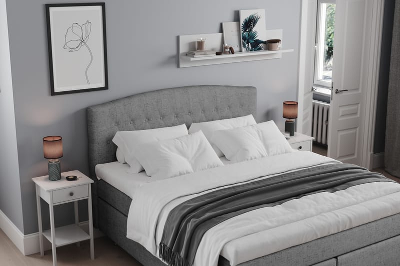 Belda Sengepakke 180x200 Medium - Grå - Møbler - Senger - Komplett sengepakke