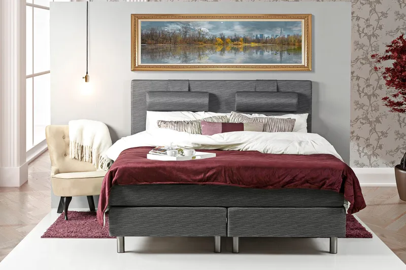 Belinda Sengepakke 160x200 - Ancona Grå - Møbler - Senger - Kontinentalsenger