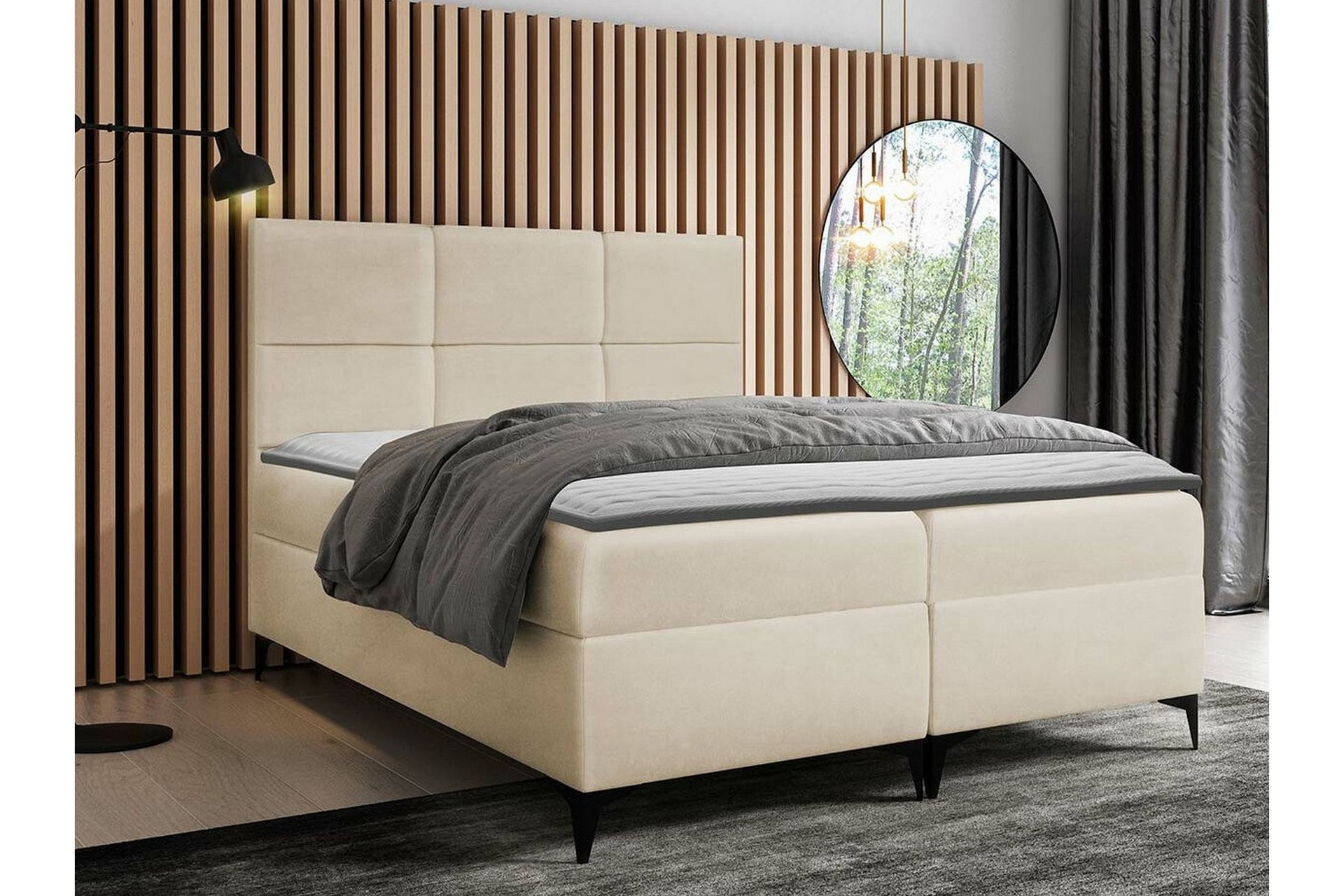 Boisdale Kontinentalseng 160x200 cm - Beige - Møbler - Senger - Kontinentalsenger
