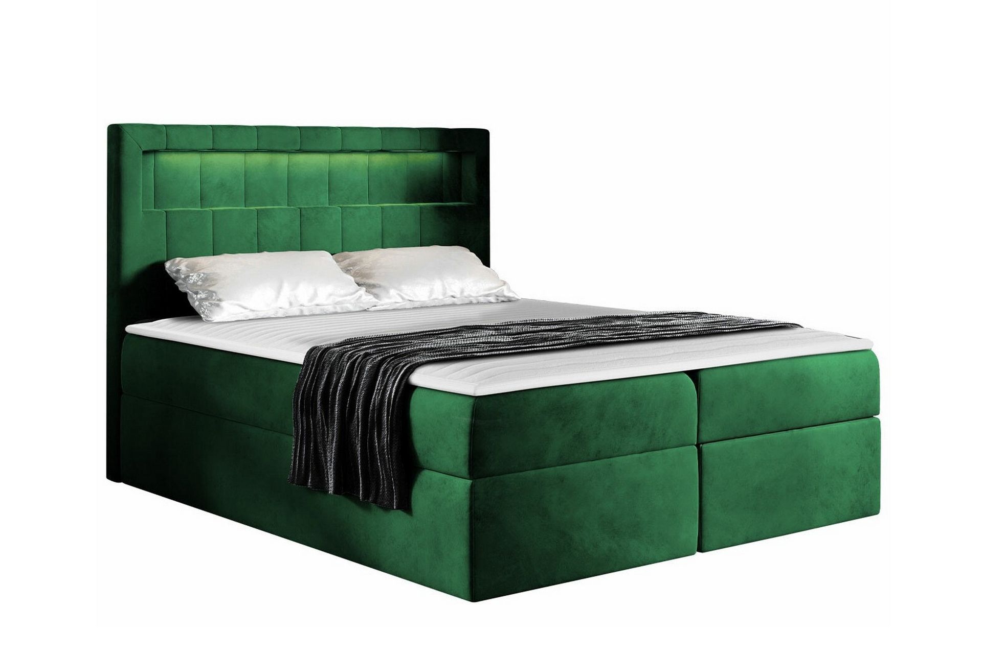 Boisdale Kontinentalseng 160x200 cm - Mørkegrønn - Møbler - Senger - Kontinentalsenger